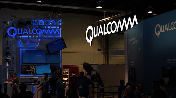 Qualcomm's booth at the 2016 Consumer Electronics Show in Las Vegas. The acquisition will give Qualcomm instant access to a wide array of technologies outside its smartphone expertise