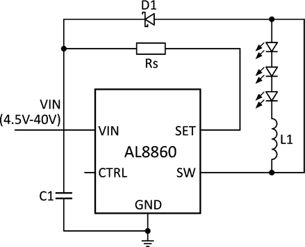 AL8860 Typical Applications Circuit