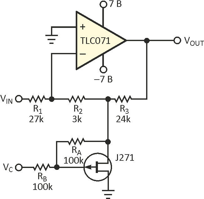 Усовершенствованная схема управления усилением на основе МОП транзистора