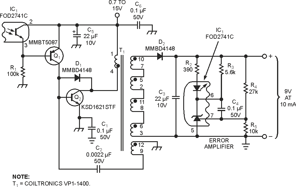 Isolated supply powers DVM module