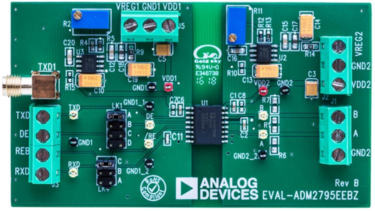 The EVAL-ADM2795EEBZ Evaluation Board