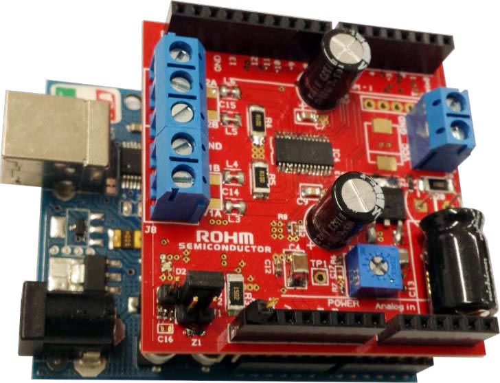 Arduino-compatible shield for stepper motor driver designs