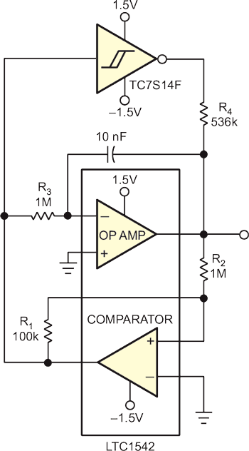 High-fidelity triangle-wave generator consumes only 6 µA