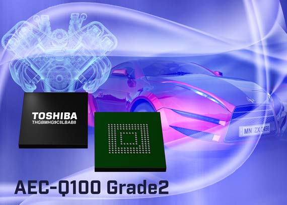 Toshiba расширяет ассортимент устройств встроенной флеш-памяти NAND для автомобильных систем
