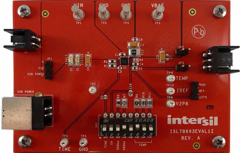 ISL78693EVAL1Z Automotive LiFePO4 Battery Charger Eval Board