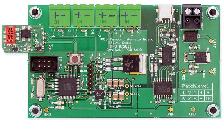 E521.41 - 4 Channel Multi-Mode PSI5 Transceiver Demonstration Board