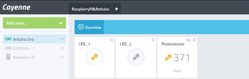 Разработка IoT устройств на Arduino с помощью сервиса myDevices Cayenne