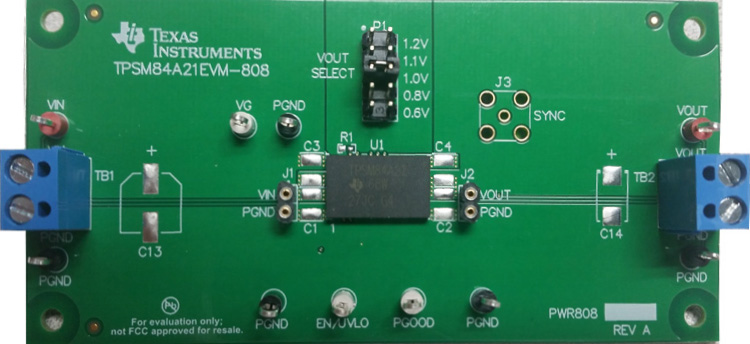 TPSM84A21EVM-808 Evaluation Module Board