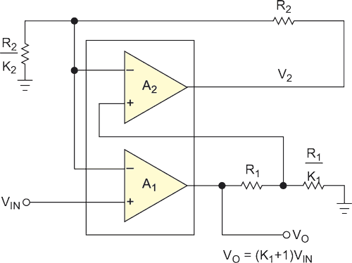 Instrumentation amplifier is less sensitive to resistor mismatch