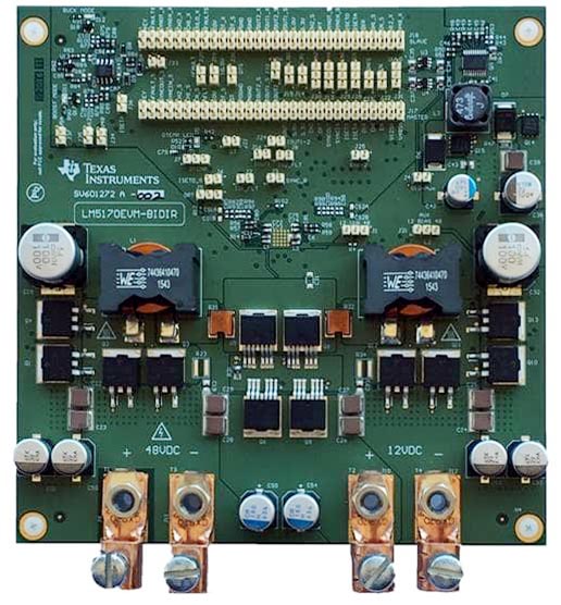 LM5170EVM-BIDIR: Оценочный модуль двунаправленного преобразователя 48 В/12 В на основе микросхемы LM5170