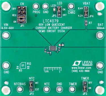 Monolithic Linear Battery Charger Operates from Inputs Up to 60V