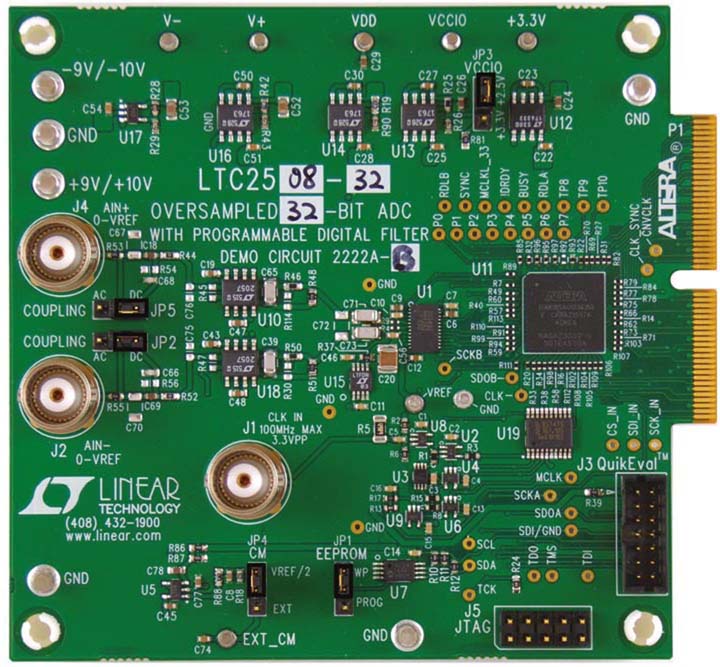 DC2222A - демонстрационная плата для АЦП LTC2500-32