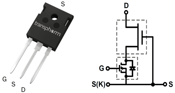 Внешний вид и структура GaN-транзистора TPH3205WSB от Transphorm
