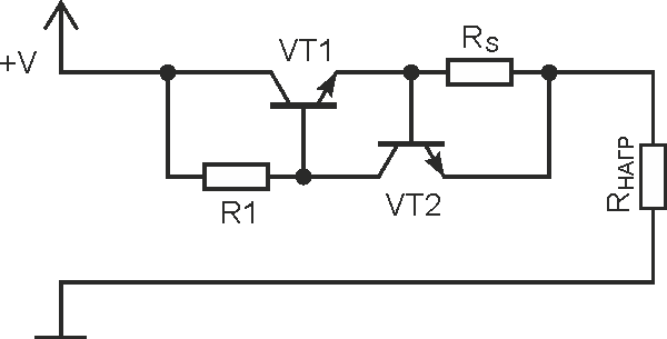 Принципиальная схема прототипа ограничителя тока