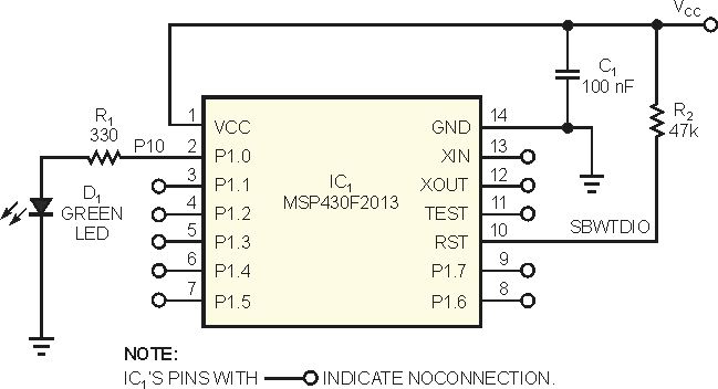 Single microcontroller pin senses ambient light, controls illumination