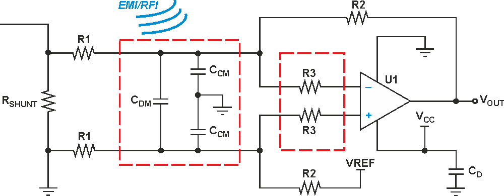 Using op amps to reduce near-field EMI on PCBs