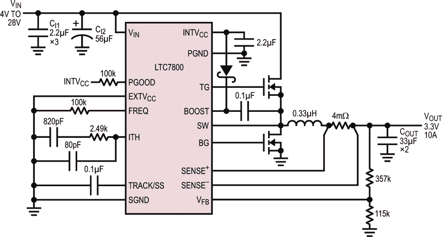 High Efficiency 3.3 V 2.1 MHz Step-Down Regulator