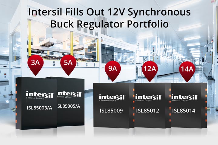 Intersil - ISL85014, ISL85012, ISL85009, ISL85005A, ISL85005