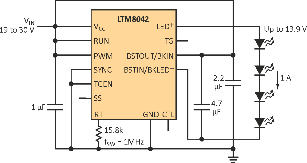Hybrid Switching/Linear Method Yields LED-Current Controller with Wide Dimming Ratio