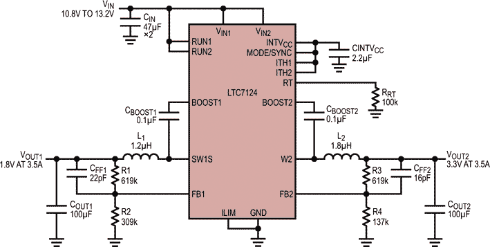 1.8 V/3.3 V 1 MHz Step-Down Regulator