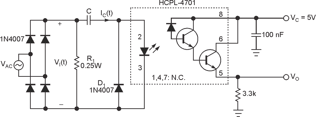 Low-component-count zero-crossing detector is low power