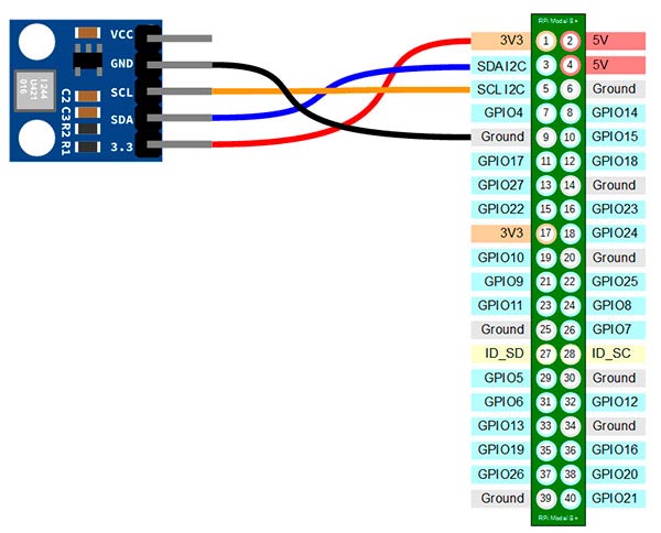 Raspberry Pi 3 Model B - подключаем датчик атмосферного давления BMP180