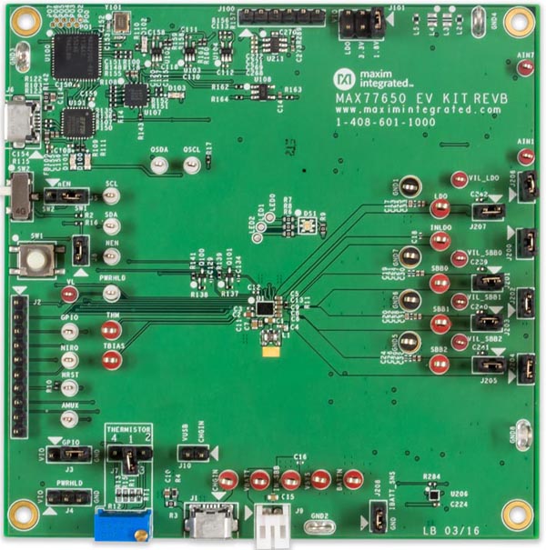 Evaluation Kit for the MAX77650/MAX77651