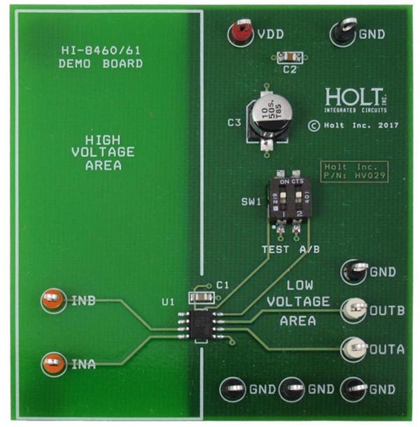 ADK-8460 Evaluation Board: HI-8460/61 ARINC 429 Receiver with ±800 V Isolation