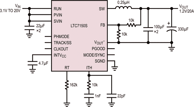 The LTC7150S Typical Application