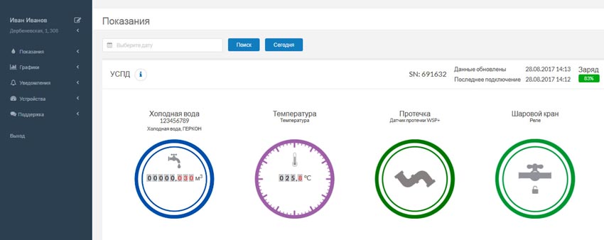 BM8034 - устройство сбора и передачи данных. Подключение датчиков, передача данных, личный кабинет