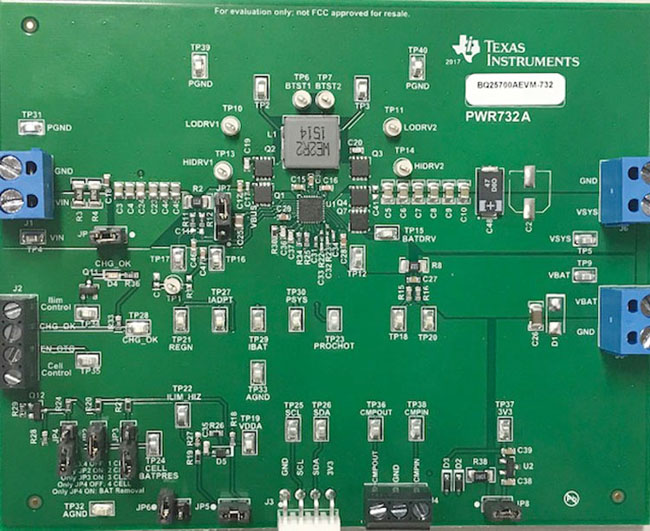 BQ25700AEVM-732 - плата оценочного модуля понижающе-повышающего зарядного устройства на основе микросхемы bq25700A