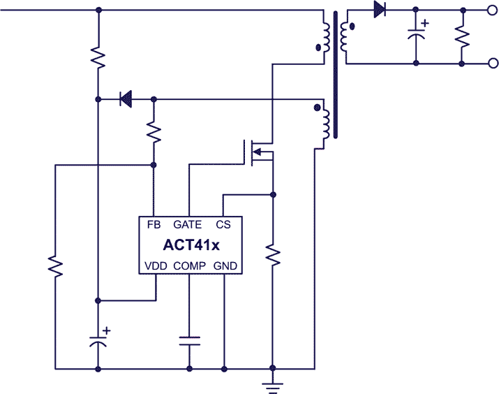 Упрощенная схема включения ACT41x