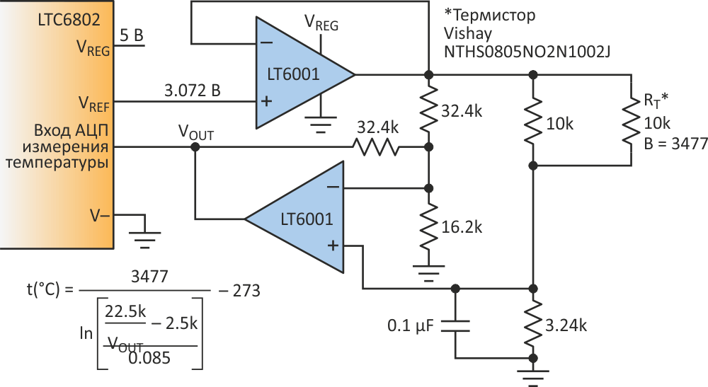 Простая схема контроля температуры для системы управления ...