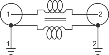 Actively driven ferrite core inductively cancels common-mode voltage