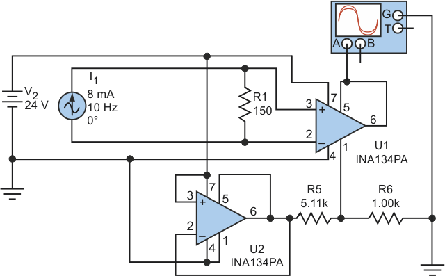 Design A Low Cost 4 To 20 Ma Receiver Circuit For Control Loops Ina134
