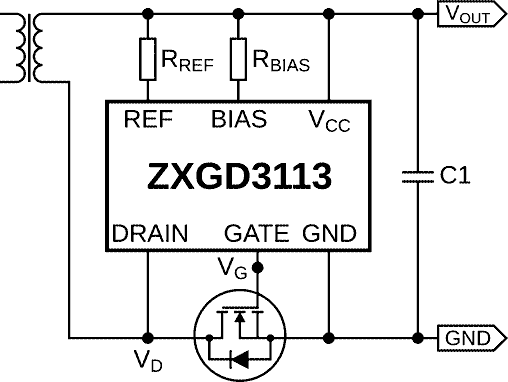 Типовая схема включения ZXGD3113W6