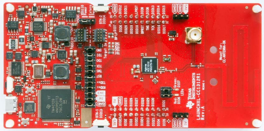 LaunchPad kit with CC1312 MCU (LAUNCHXL-CC1312R1)