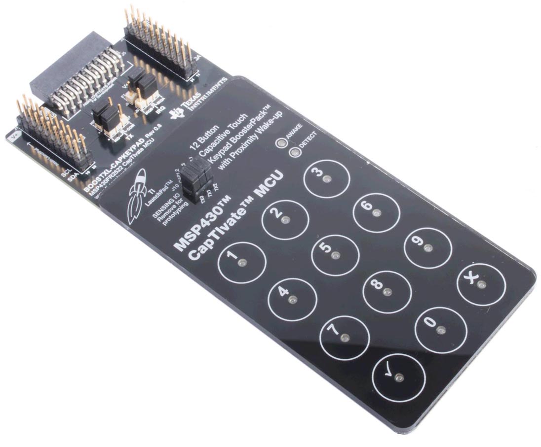 BOOSTXL-CAPKEYPAD Capacitive Touch BoosterPack Plug-in Module
