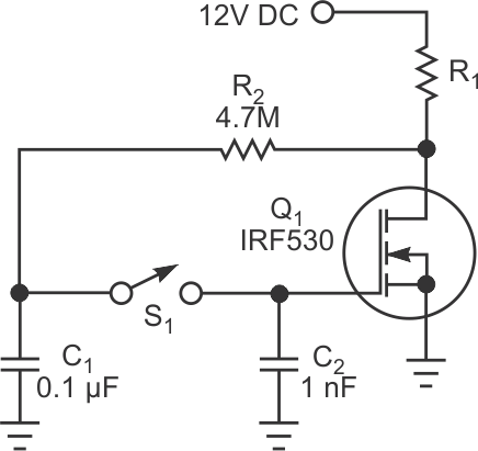 Simple toggle circuits illustrate low power-MOSFET leakage