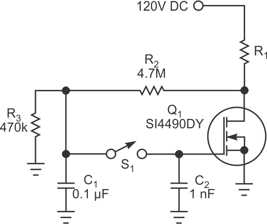 Simple toggle circuits illustrate low power-MOSFET leakage