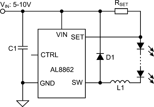 AL8862 Typical Applications Circuit