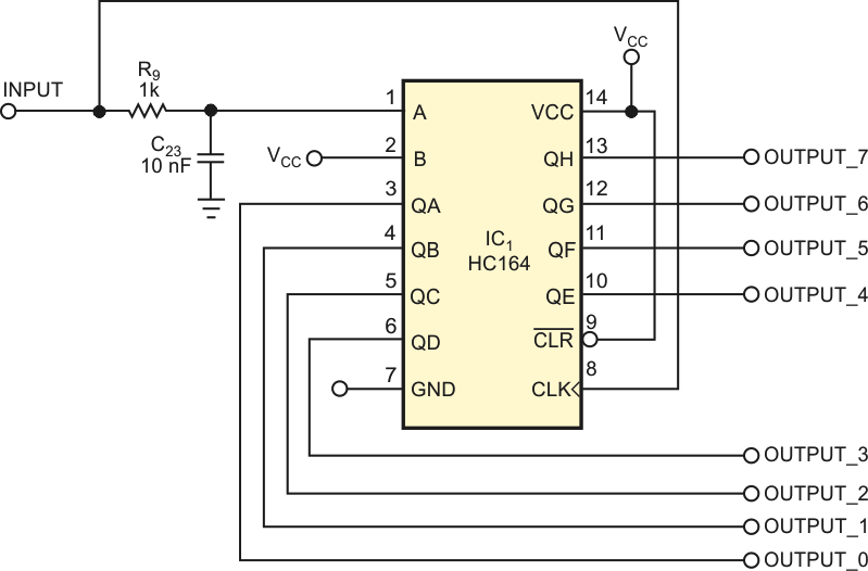 RC lowpass filter expands microcomputer's output port