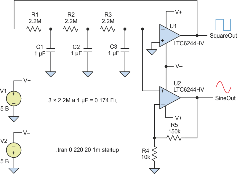 Схемы простых генераторов низкой частоты