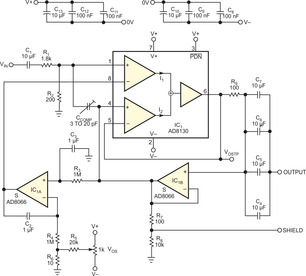 Bipolar current source maintains high output impedance at high frequencies