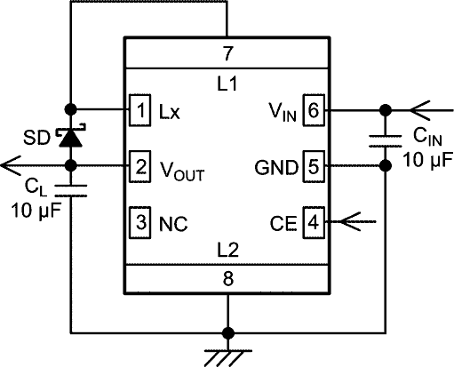 Типовая схема включения XCL301