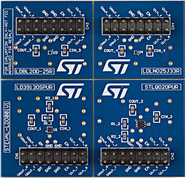 Оценочная плата LDO стабилизаторов STEVAL-LDO001V1