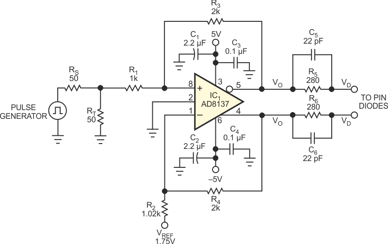 Differential driver doubles as versatile RF-switch driver