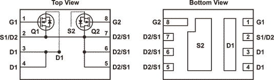 Transistors connection to package terminals