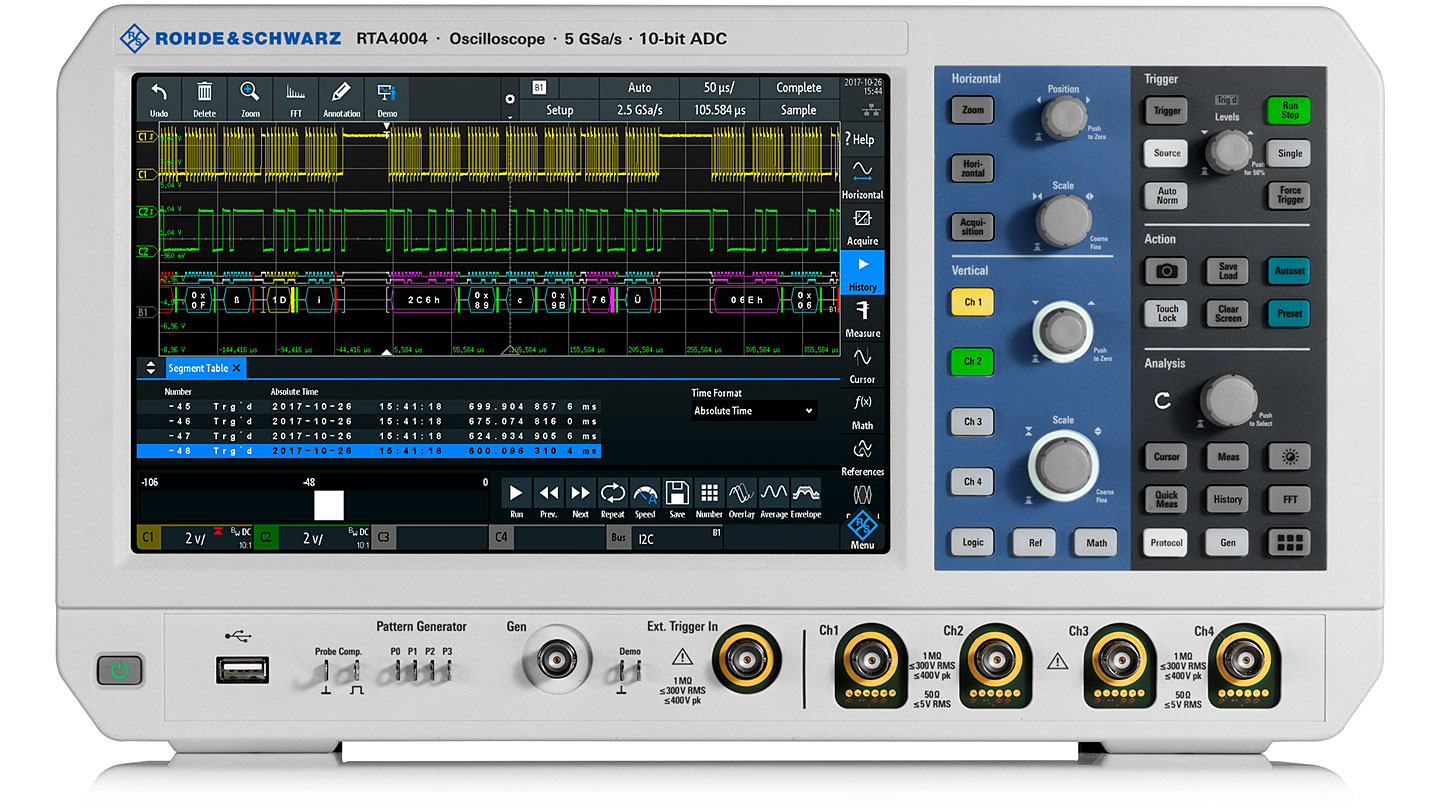 Осциллограф  Rohde&Schwarz RTA4004 + RTA-B2410