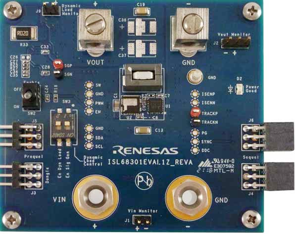 ISL68301EVAL1Z Evaluation Board